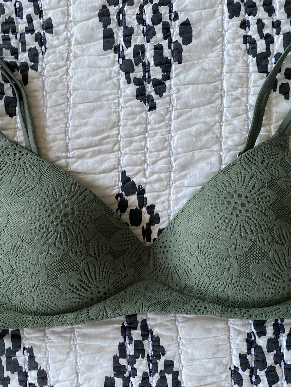 Aerie Sunnie Bloom Lace Wireless Push Up Bra